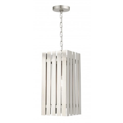 ##Antique Hardware## 1 Light Brushed Nickel Outdoor Pendant Lantern