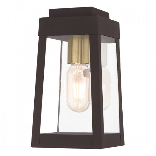 ##Antique Hardware## 1 Light Bronze Outdoor Wall Lantern