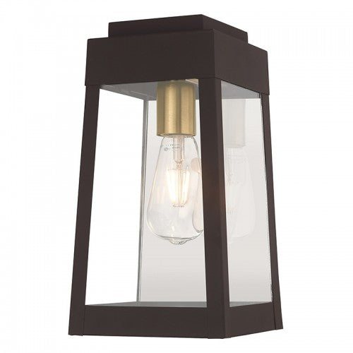 ##Antique Hardware## 1 Light Bronze Outdoor Wall Lantern