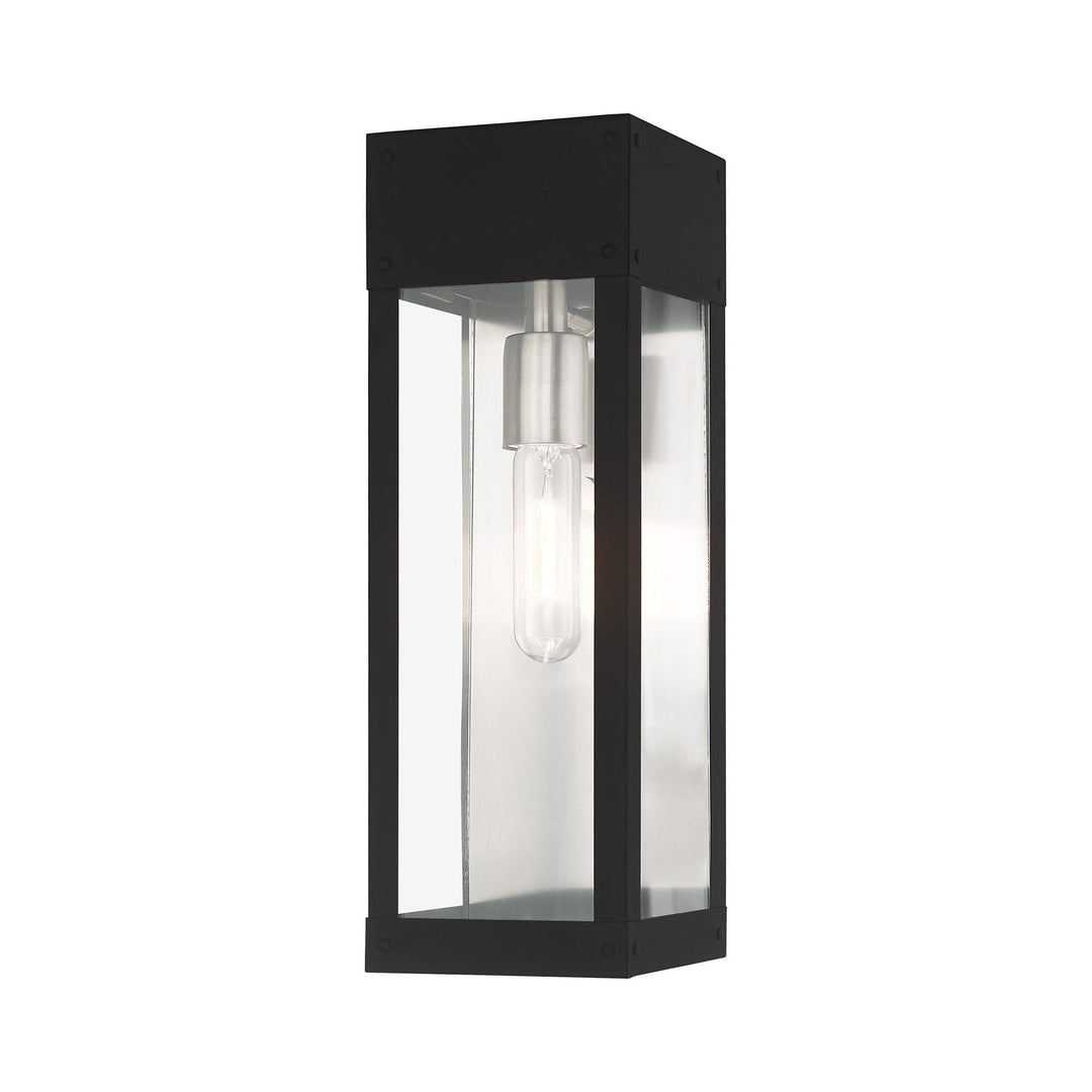 ##Antique Hardware## 1 Light Black Outdoor Wall Lantern