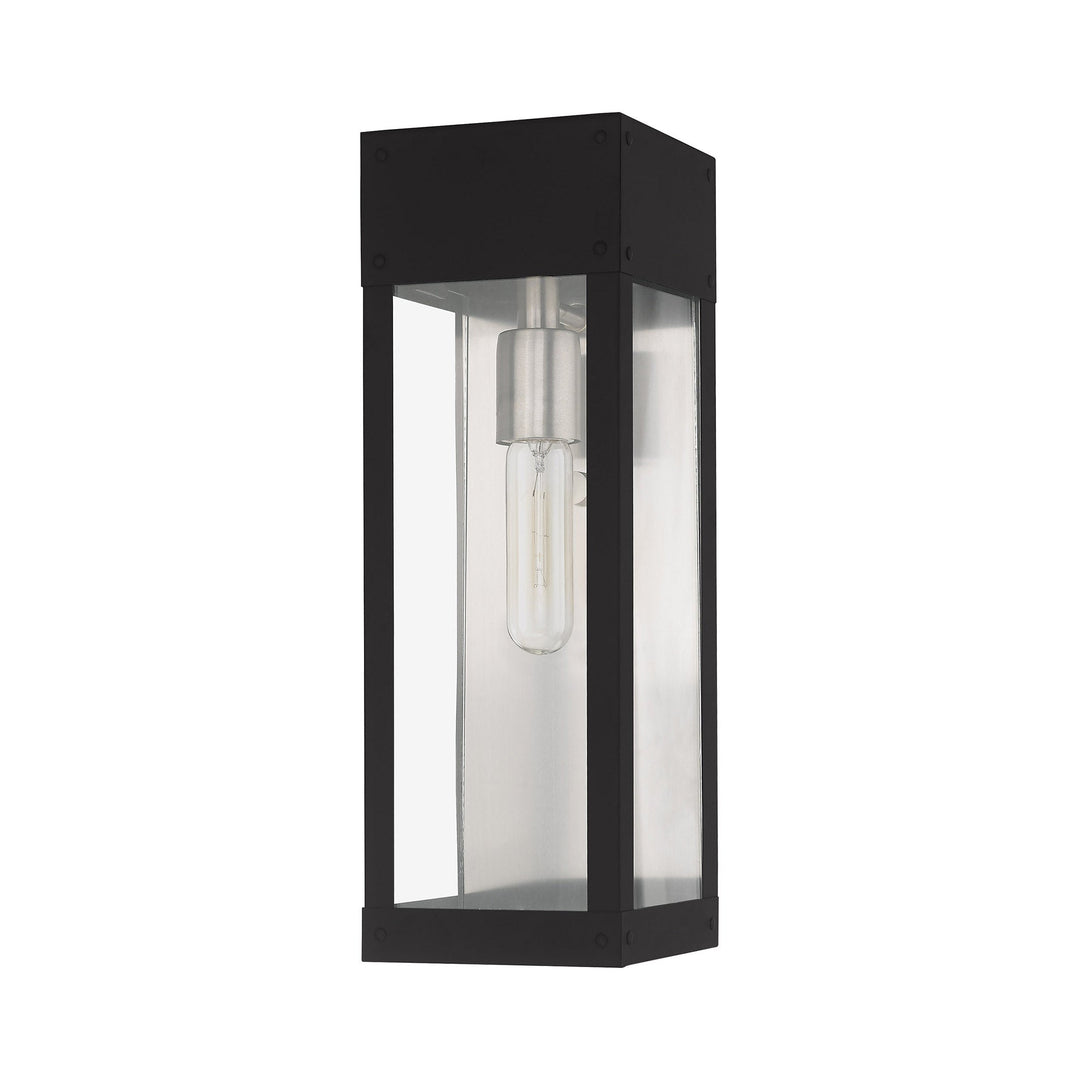 ##Antique Hardware## 1 Light Black Outdoor Wall Lantern