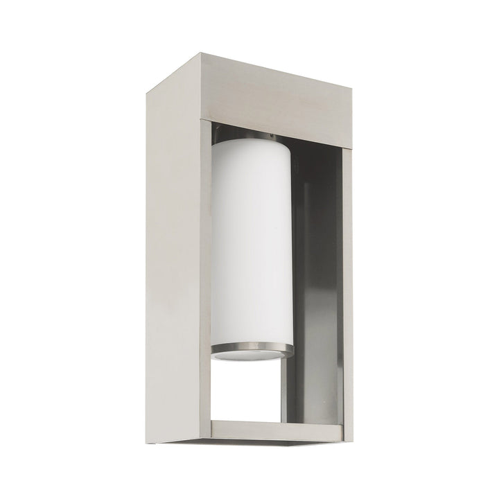 Antique Hardware 1 Light Brushed Nickel Outdoor Wall Lantern Exterior