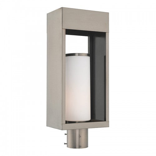 ##Antique Hardware## 1 Light Brushed Nickel Outdoor Post Top Lantern