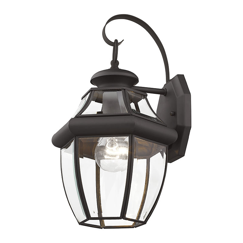 ##Antique Hardware## 1 Light Bronze Outdoor Wall Lantern