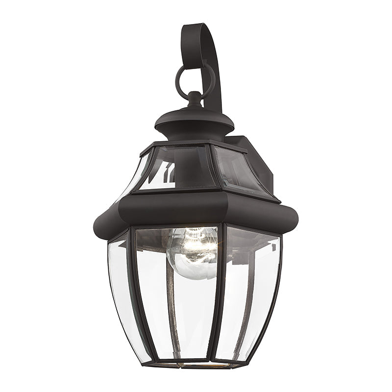 ##Antique Hardware## 1 Light Bronze Outdoor Wall Lantern