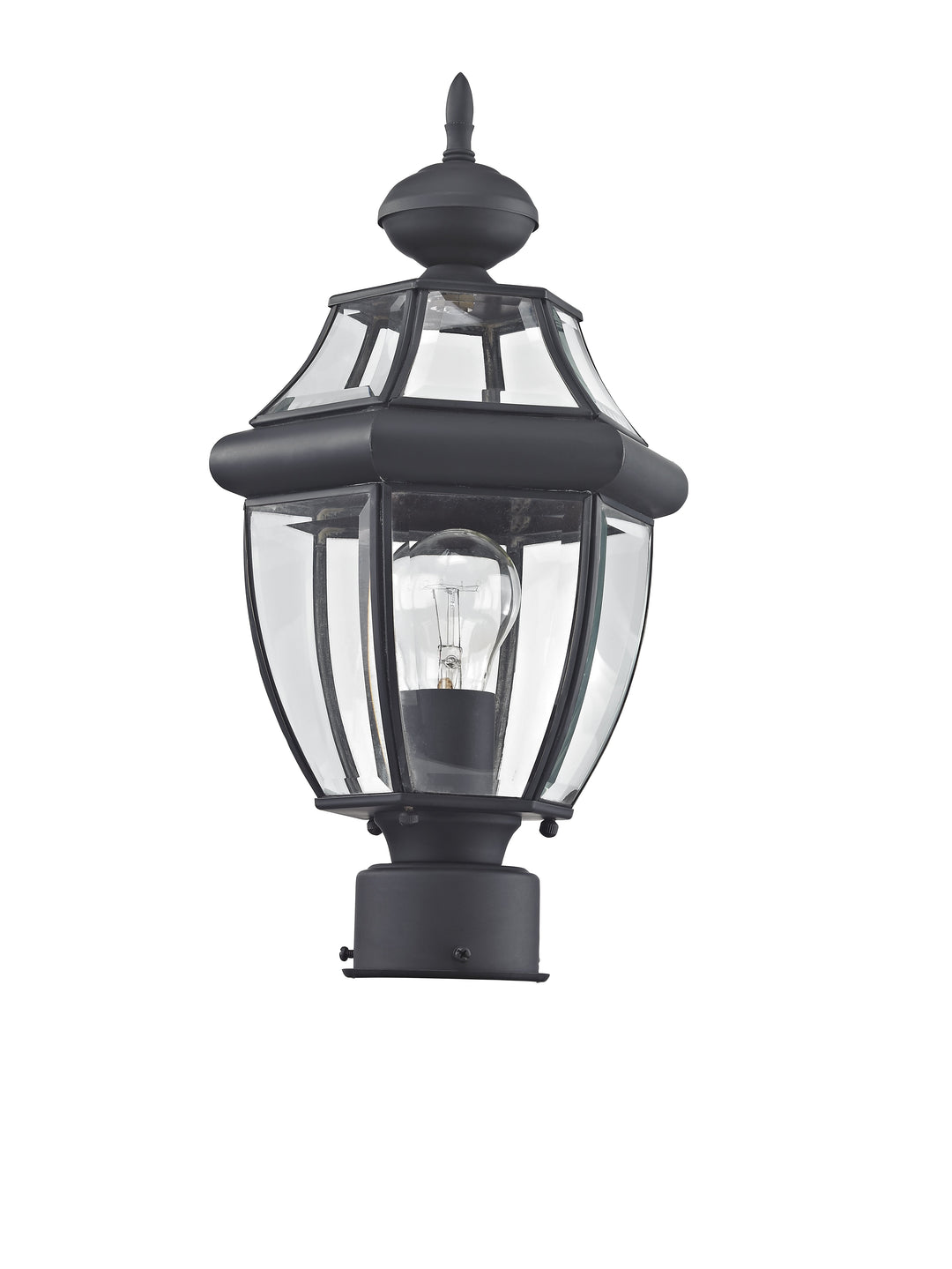 ##Antique Hardware## 1 Light Black Outdoor Post Top Lantern