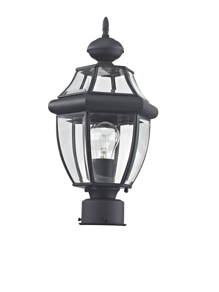 ##Antique Hardware## 1 Light Black Outdoor Post Top Lantern