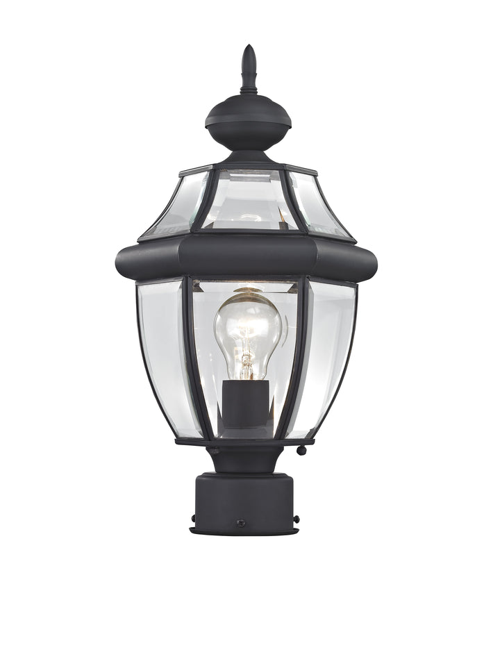 ##Antique Hardware## 1 Light Black Outdoor Post Top Lantern