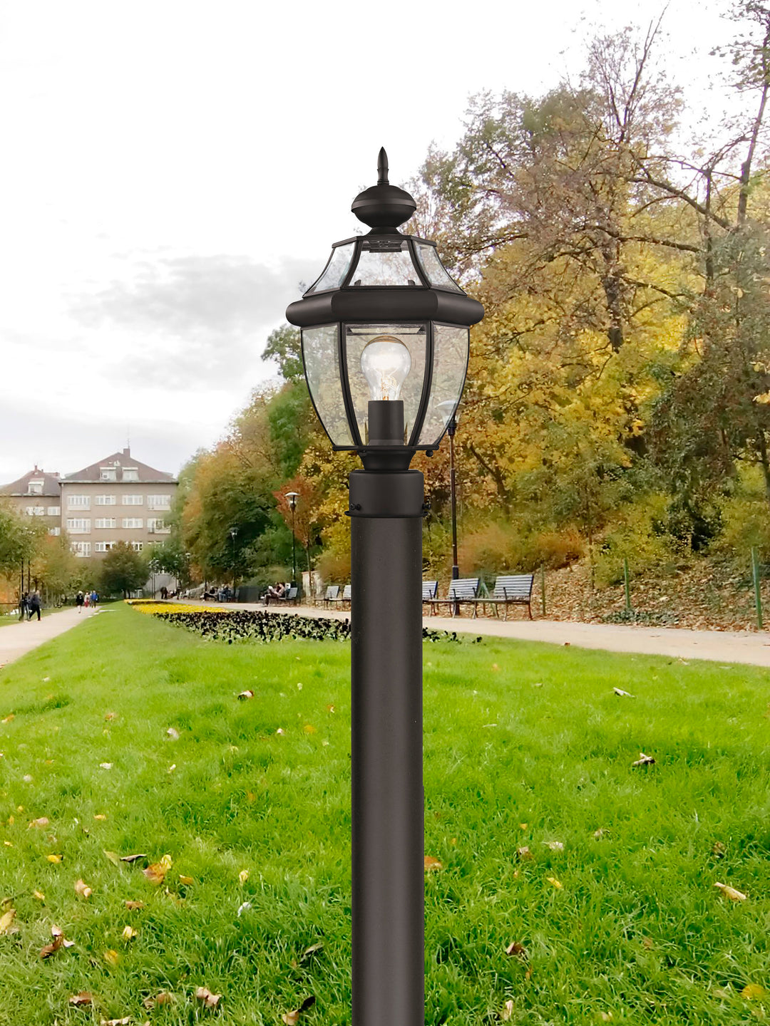 ##Antique Hardware## 1 Light Bronze Outdoor Post Top Lantern