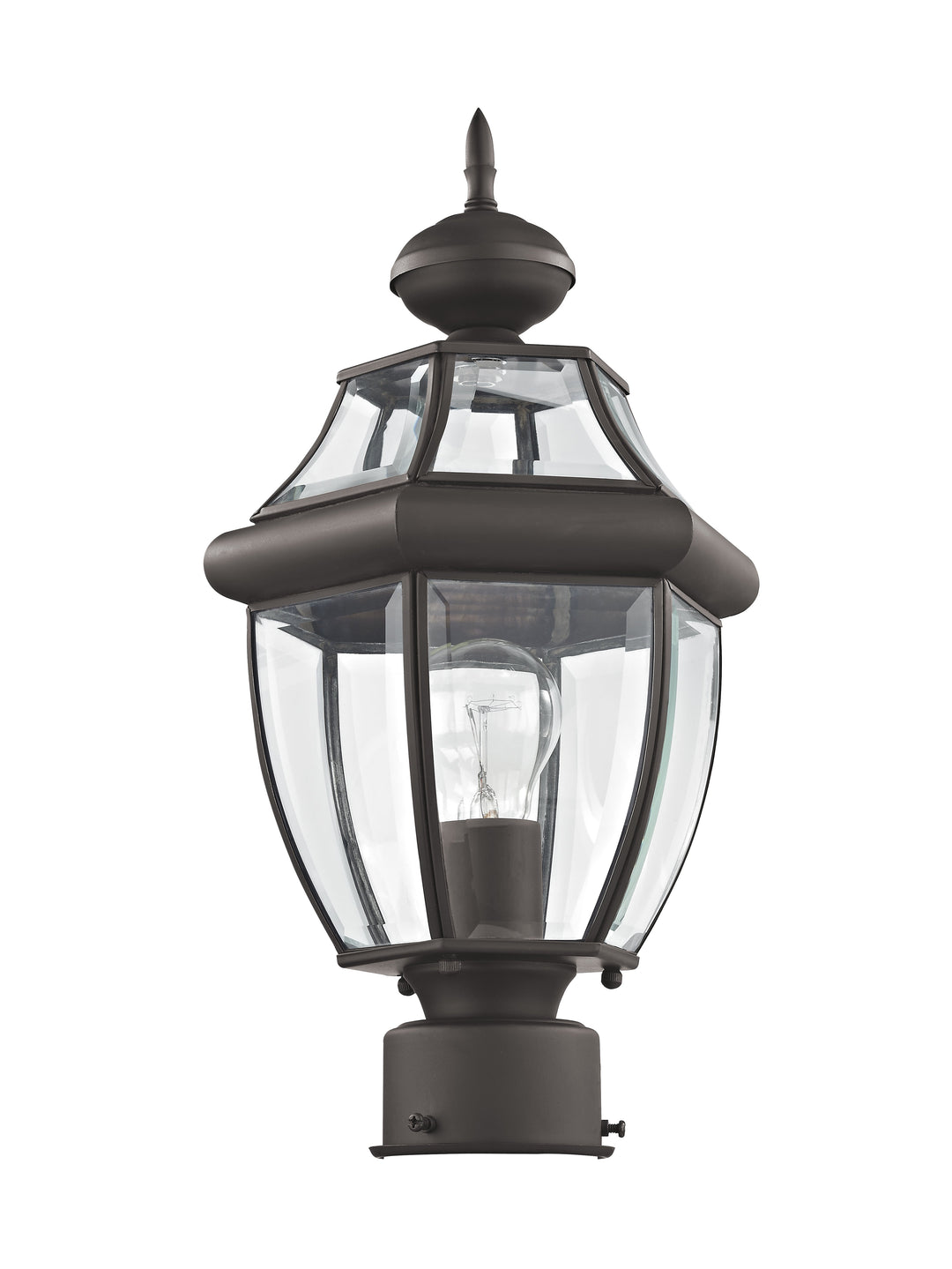 ##Antique Hardware## 1 Light Bronze Outdoor Post Top Lantern