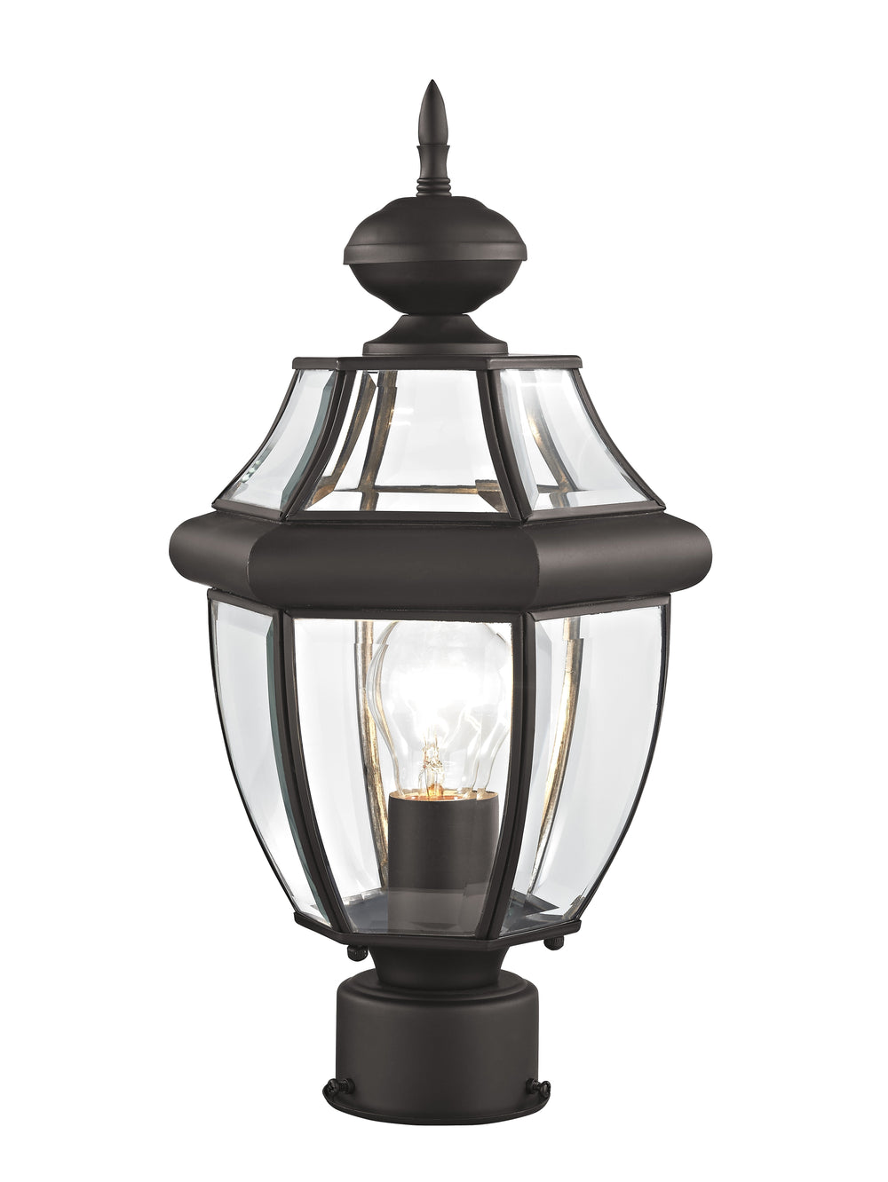 ##Antique Hardware## 1 Light Bronze Outdoor Post Top Lantern