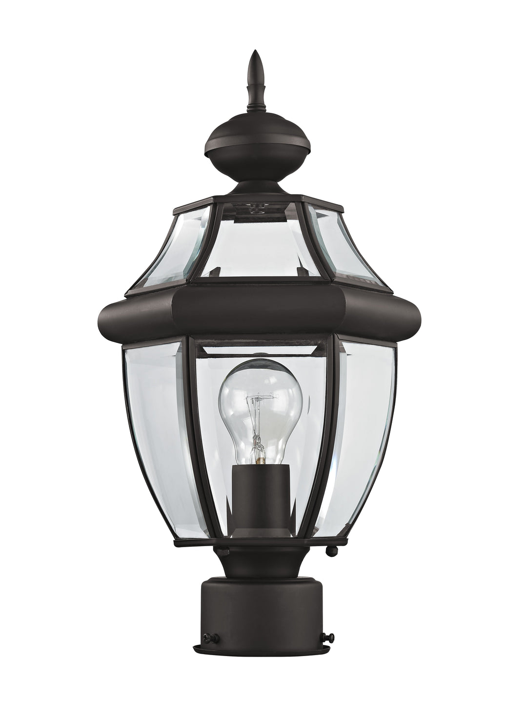 ##Antique Hardware## 1 Light Bronze Outdoor Post Top Lantern