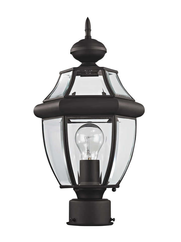 ##Antique Hardware## 1 Light Bronze Outdoor Post Top Lantern