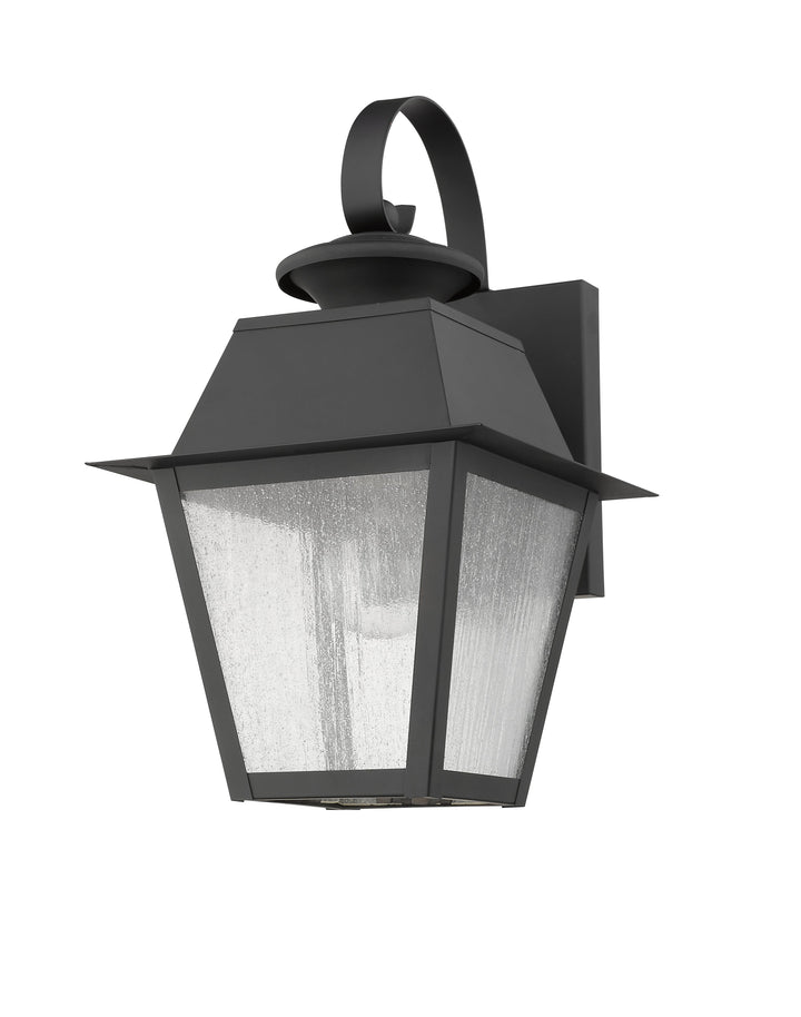 ##Antique Hardware## 1 Light Black Outdoor Wall Lantern