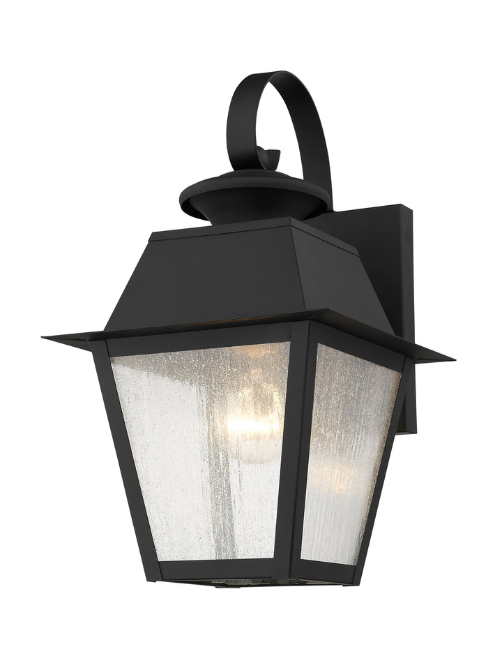 ##Antique Hardware## 1 Light Black Outdoor Wall Lantern