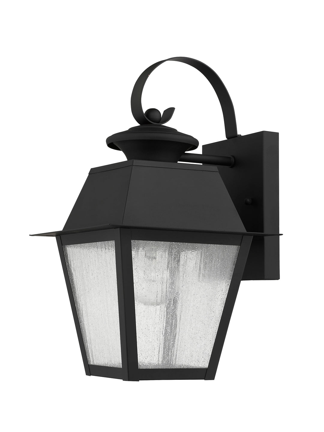 ##Antique Hardware## 1 Light Black Outdoor Wall Lantern