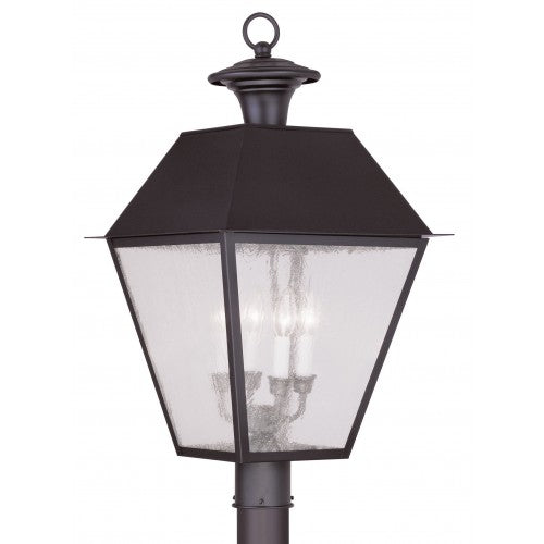 ##Antique Hardware## 4 Light Bronze Outdoor Post Top Lantern