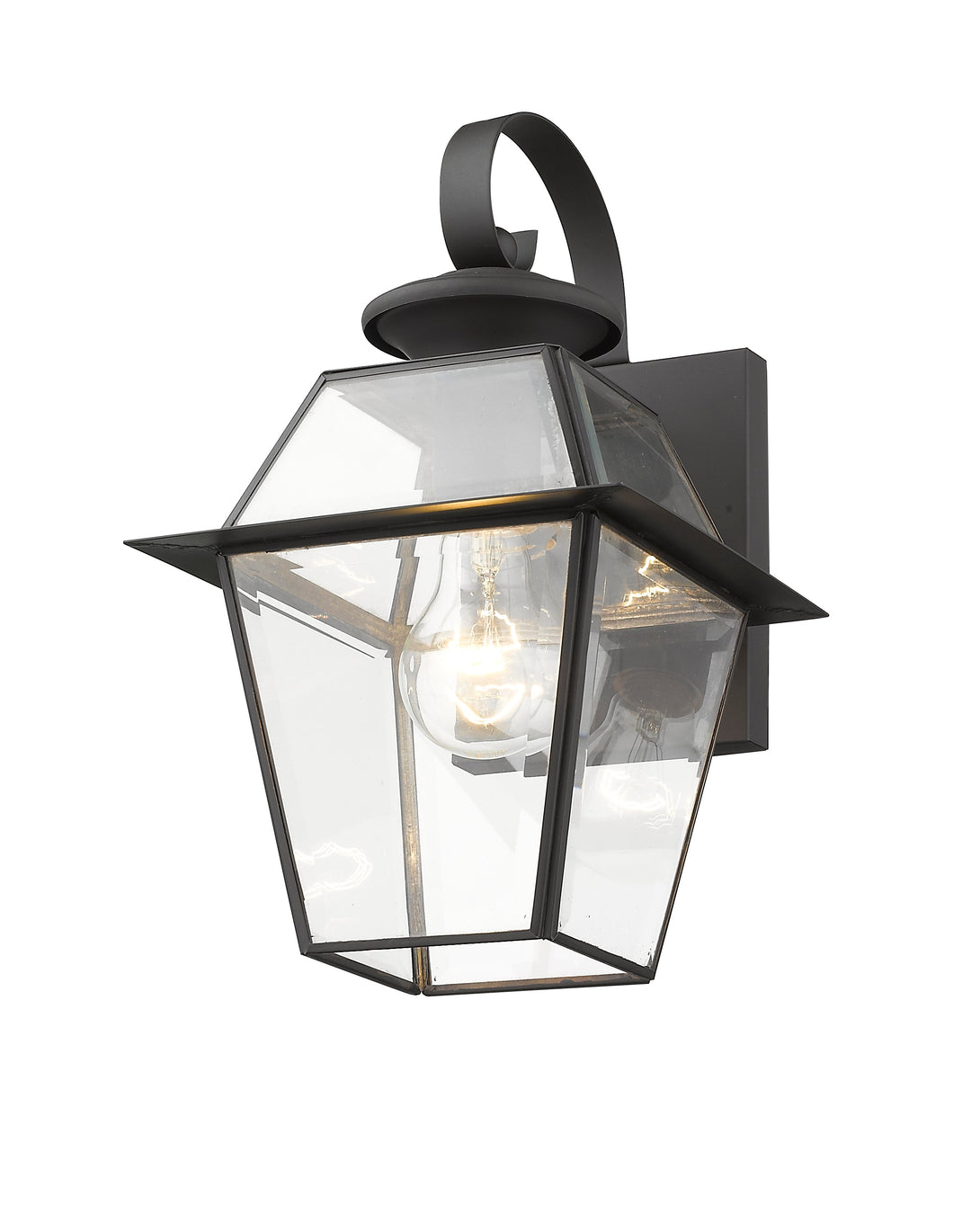 ##Antique Hardware## 1 Light Bronze Outdoor Wall Lantern