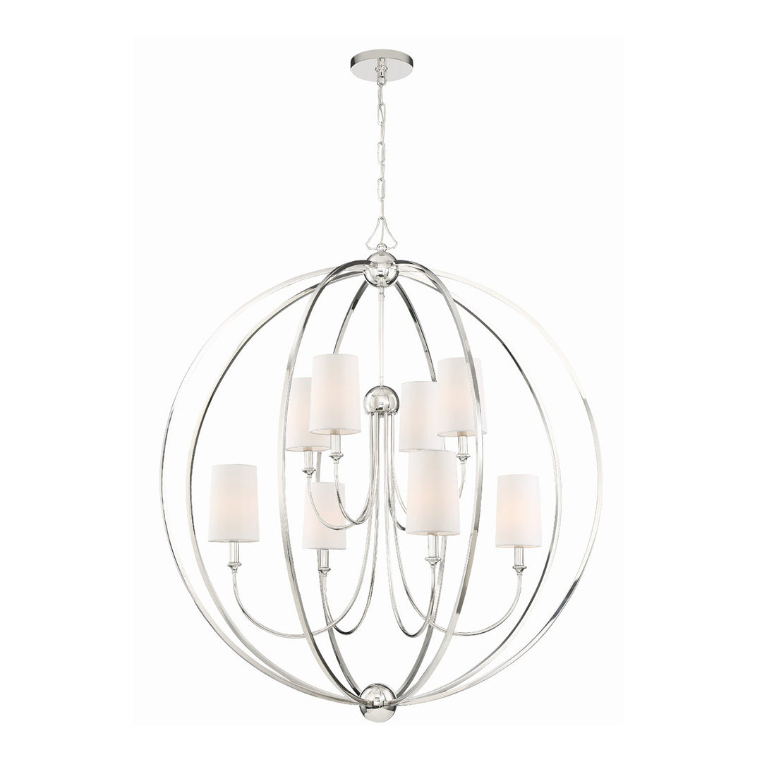 ##Antique Hardware## Libby Langdon Sylvan 8 Light Polished Nickel Chandelier