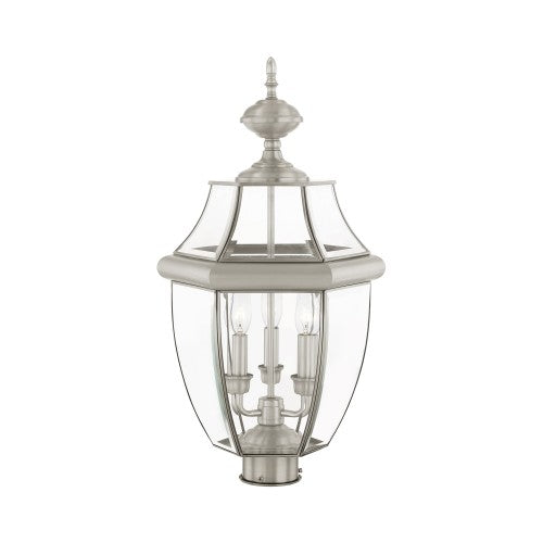 ##Antique Hardware## 3 Light BN Outdoor Post Top Lantern