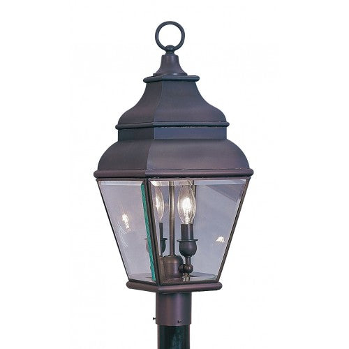 Antique Hardware 2 Light Bronze Outdoor Post Top Lantern Post
