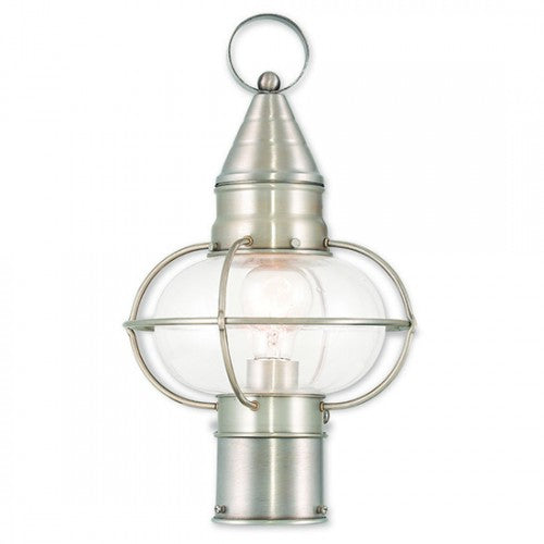 Antique Hardware 1 Light Brushed Nickel Outdoor Post Top Lantern Post