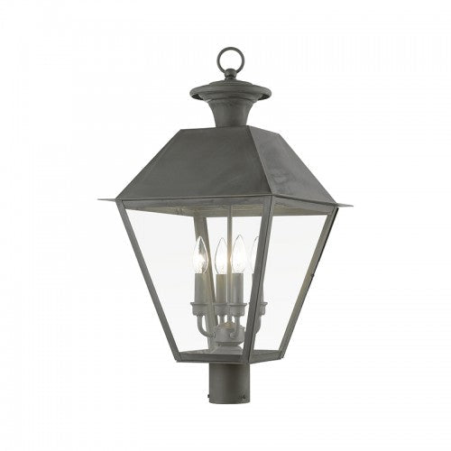 Antique Hardware 4 Light Charcoal Outdoor Extra Large Post Top Lantern Post