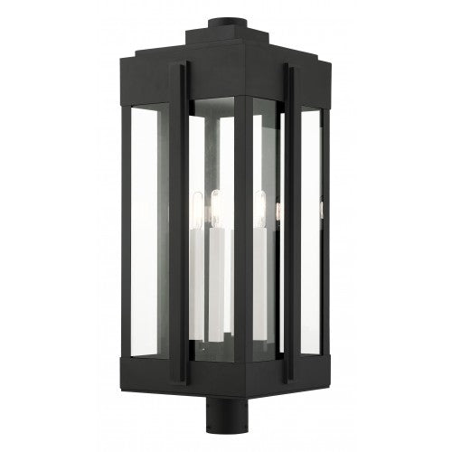 Antique Hardware 4 Light Black Outdoor Post Top Lantern Post