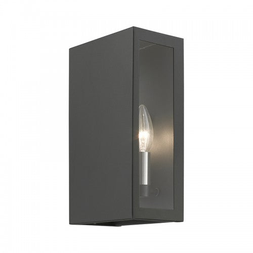 ##Antique Hardware## 2 Light Textured Black with Brushed Nickel Candles Outdoor ADA Medium Sconce