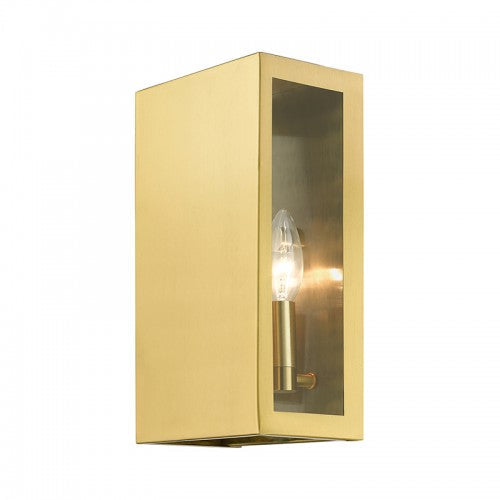 ##Antique Hardware## 2 Light Satin Gold Outdoor ADA Medium Sconce