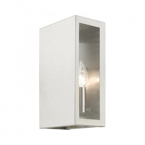 ##Antique Hardware## 2 Light Brushed Nickel Outdoor ADA Medium Sconce