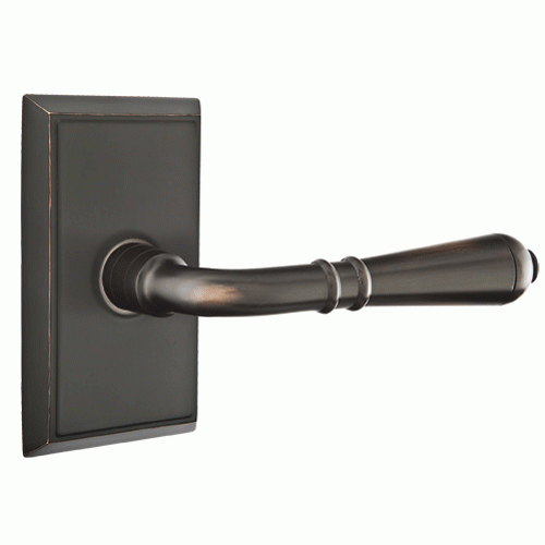 ##Antique Hardware## Emtek Solid Brass Turino Lever With Rectangular Rosette (Many Finishes Available)