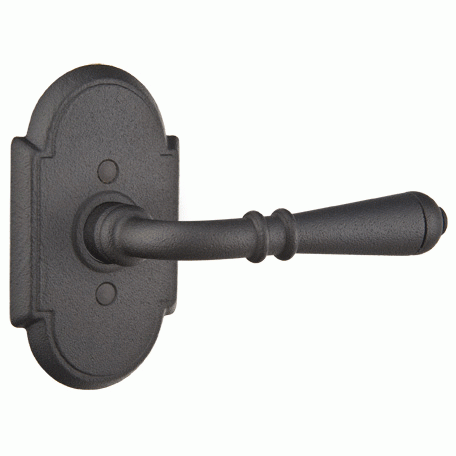 ##Antique Hardware## Emtek Wrought Steel Normandy Lever With Arched Rosette (Several Finishes Available)
