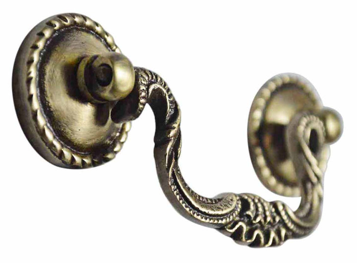 4 1/4 Inch Beaded Victorian Bail Pull with Beaded Mounts (Several Finishes Available)