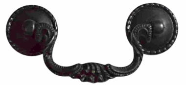 4 1/4 Inch Beaded Victorian Bail Pull with Beaded Mounts (Several Finishes Available)