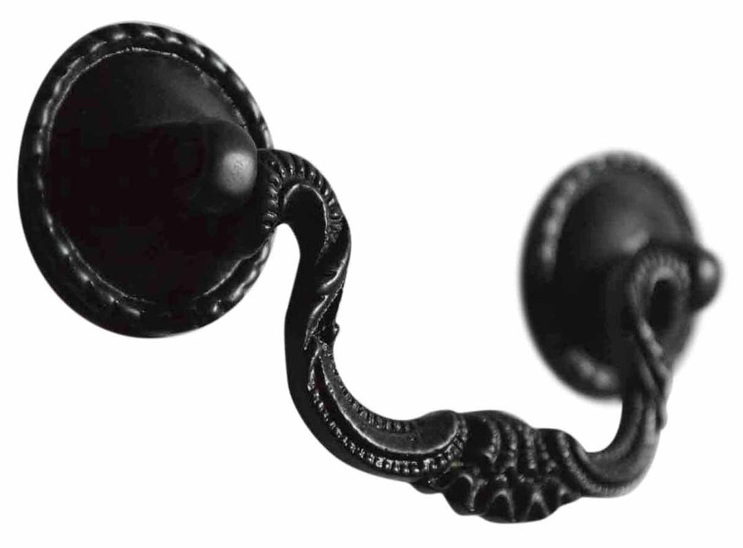 4 1/4 Inch Beaded Victorian Bail Pull with Beaded Mounts (Several Finishes Available)