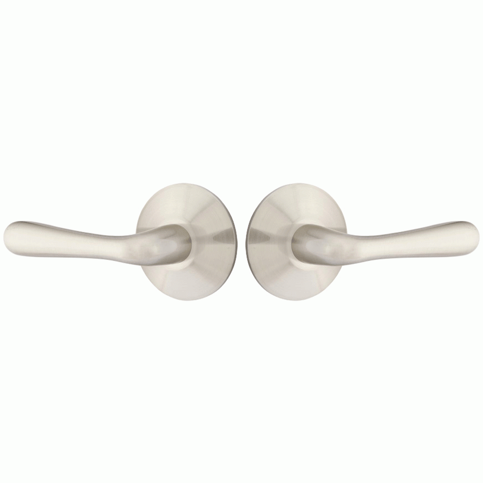 ##Antique Hardware## Emtek Solid Brass Basel Lever With Modern Rosette (Several Finish Options)