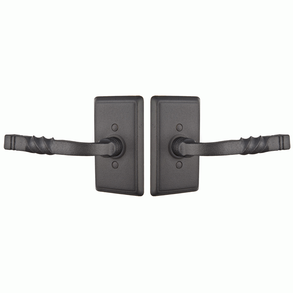 ##Antique Hardware## Emtek Wrought Steel San Carlos Lever with #3 Rectangular Rosette (Several Finish Options)