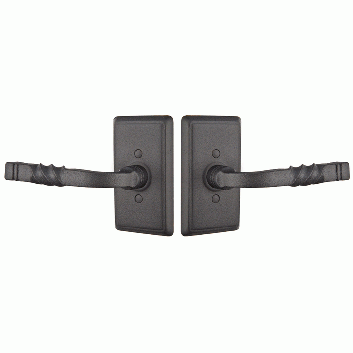 ##Antique Hardware## Emtek Wrought Steel San Carlos Lever with #3 Rectangular Rosette (Several Finish Options)