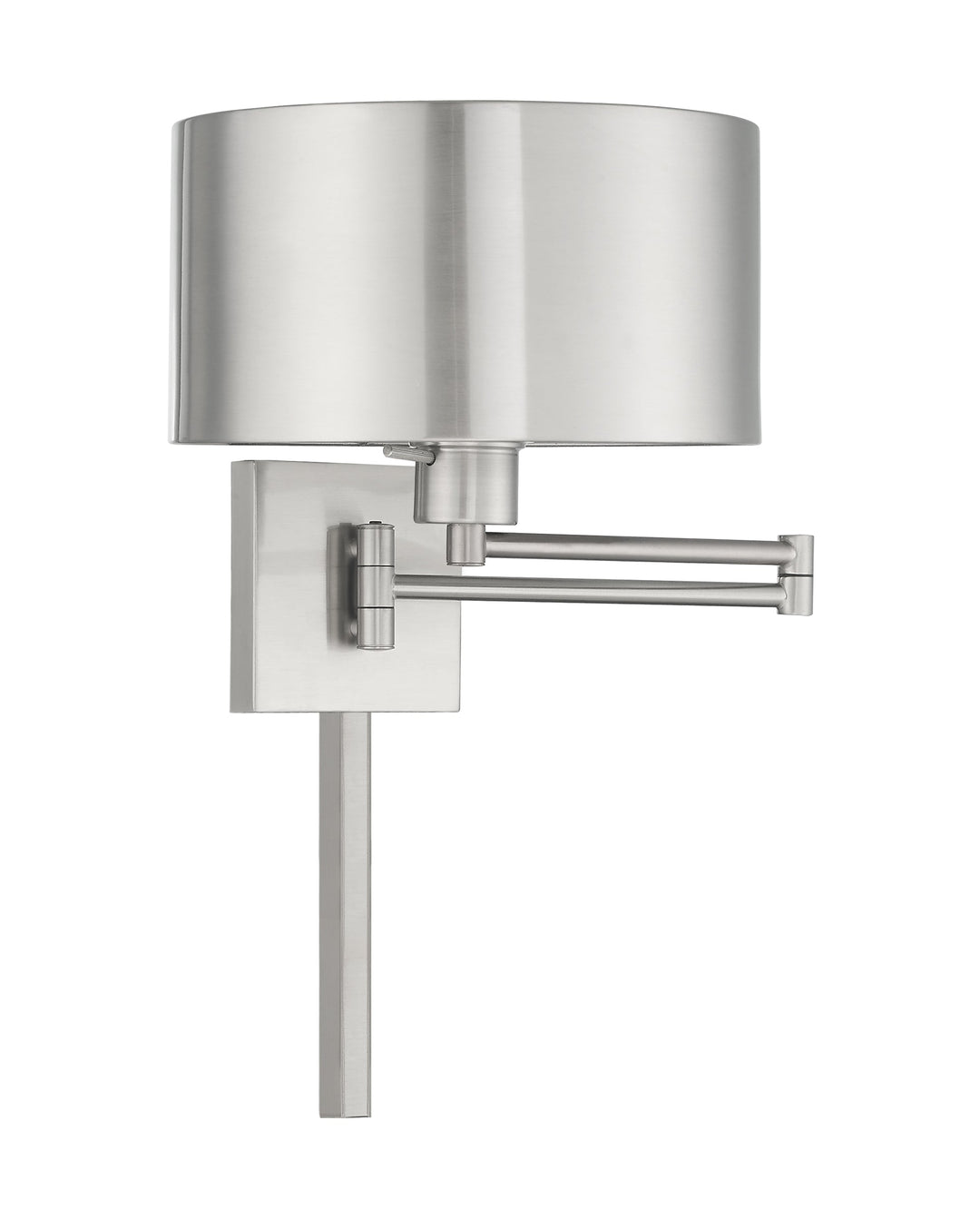 ##Antique Hardware## 1 Light Brushed Nickel Swing Arm Wall Lamp