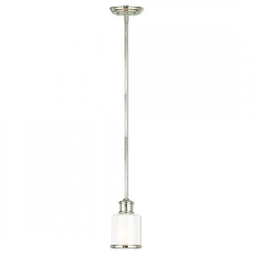 ##Antique Hardware## 1 Light Polished Nickel Single Pendant