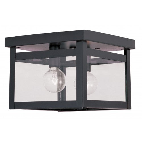 ##Antique Hardware## 2 Light Bronze Ceiling Mount