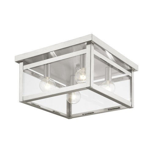 ##Antique Hardware## 4 Light Brushed Nickel Ceiling Mount