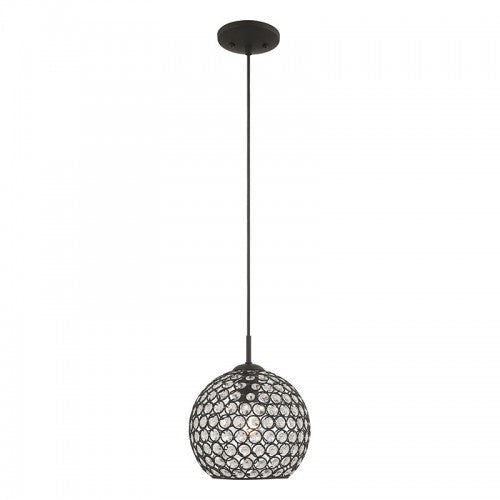 ##Antique Hardware## 1 Light Black Single Pendant