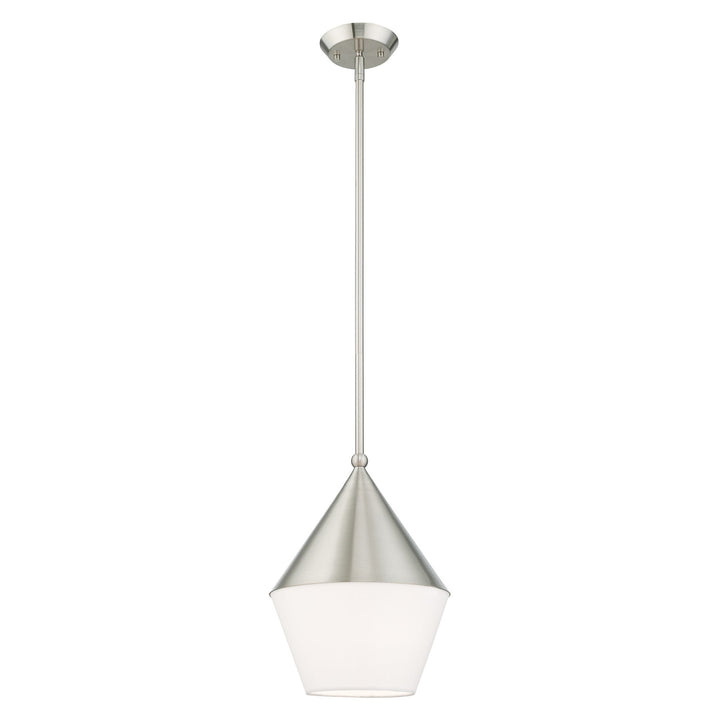Antique Hardware 1 Light Brushed Nickel Single Pendant Pendant