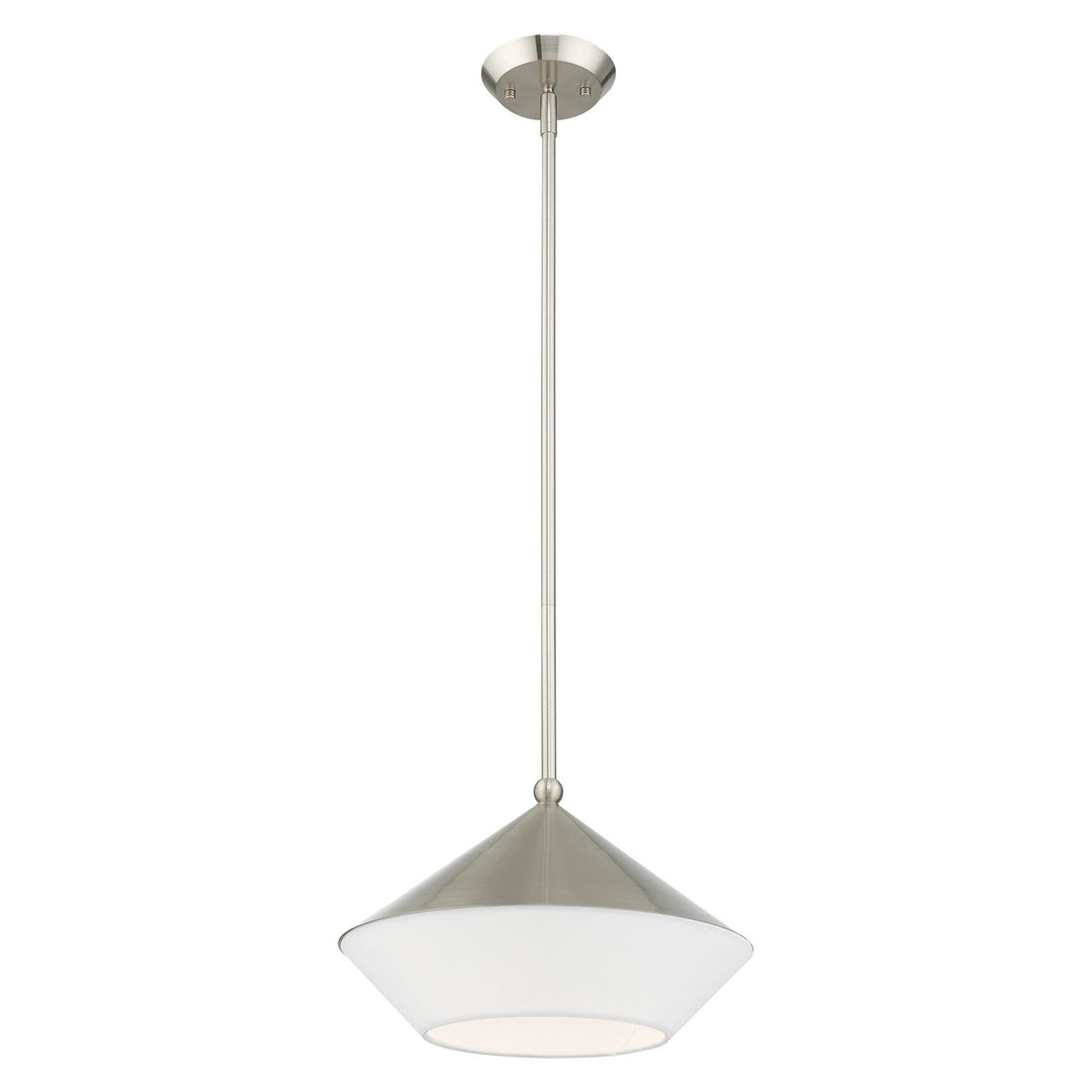 ##Antique Hardware## 1 Light Brushed Nickel Single Pendant