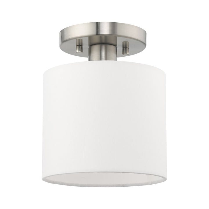 ##Antique Hardware## 1 Light Brushed Nickel Ceiling Mount