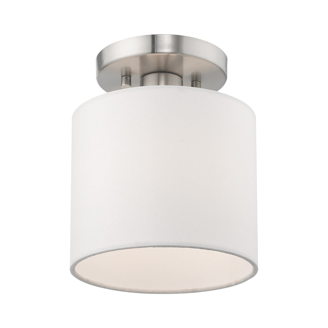 ##Antique Hardware## 1 Light Brushed Nickel Ceiling Mount
