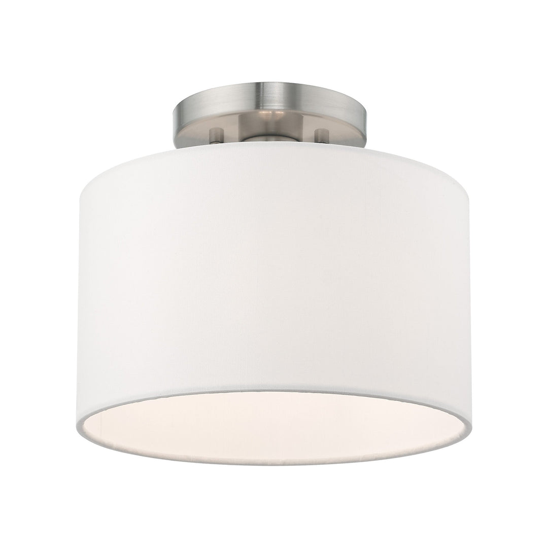 ##Antique Hardware## 1 Light Brushed Nickel Ceiling Mount
