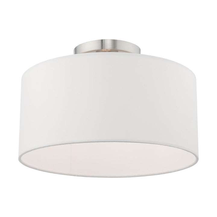 ##Antique Hardware## 1 Light Brushed Nickel Ceiling Mount